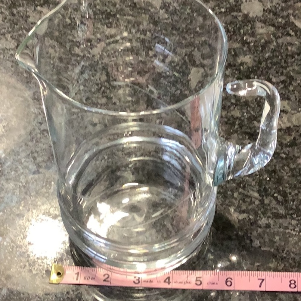 Princess House crystal pitcher with cattail handle